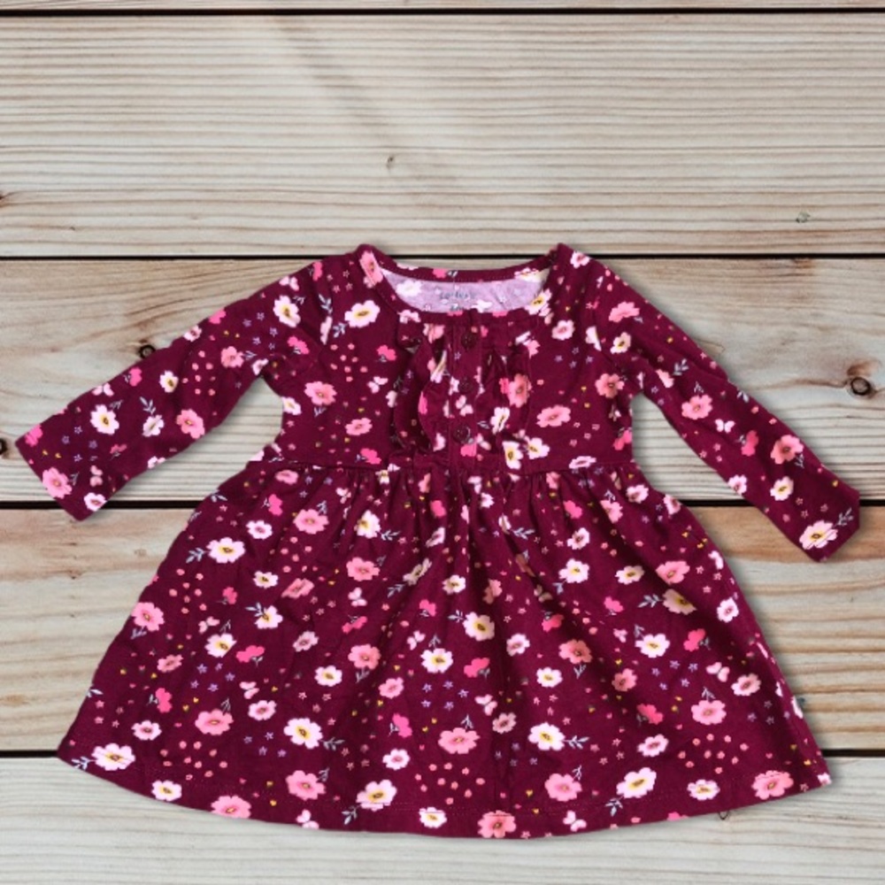 5/$25 Carter’s Maroon Flower Dress